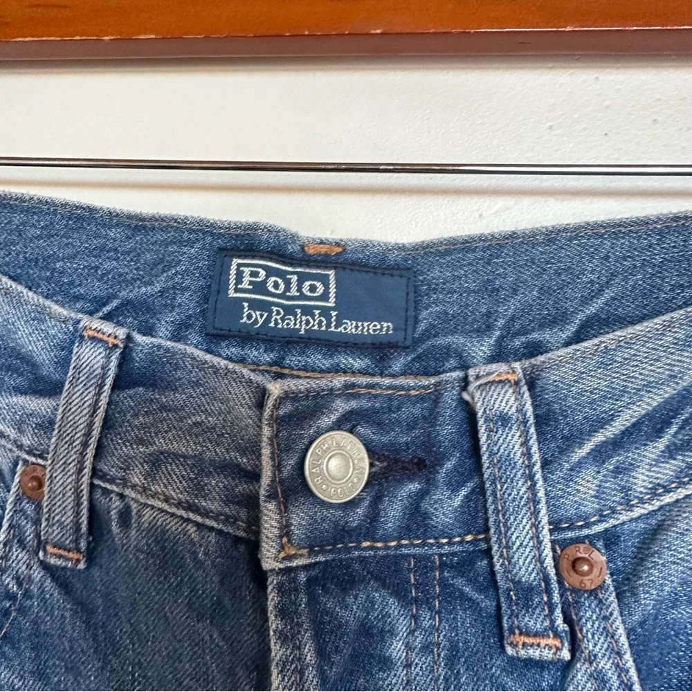 XSOLDX Polo by Ralph Lauren High Rise Relaxed Straight Jeans in Lebec Wash - Picture 8 of 14